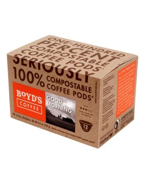 GOOD MORNING: 12 CT. COMPOSTABLE SINGLE PODS